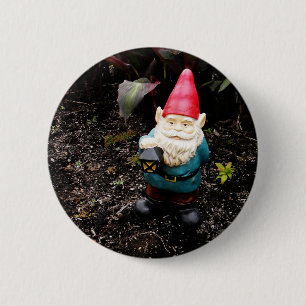 Trädgårds- Gnome för huvudstad Knapp