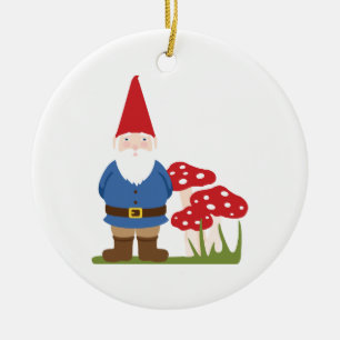 Trädgårds- Gnome Julgransprydnad Keramik