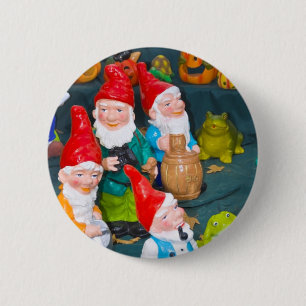 Trädgårds- gnome knapp