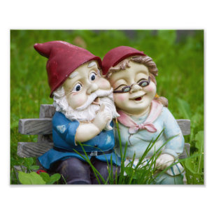 Trädgårds- Gnomes kopplar ihop Fototryck