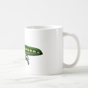 Trädgårds- gröna ärtapoder kaffemugg