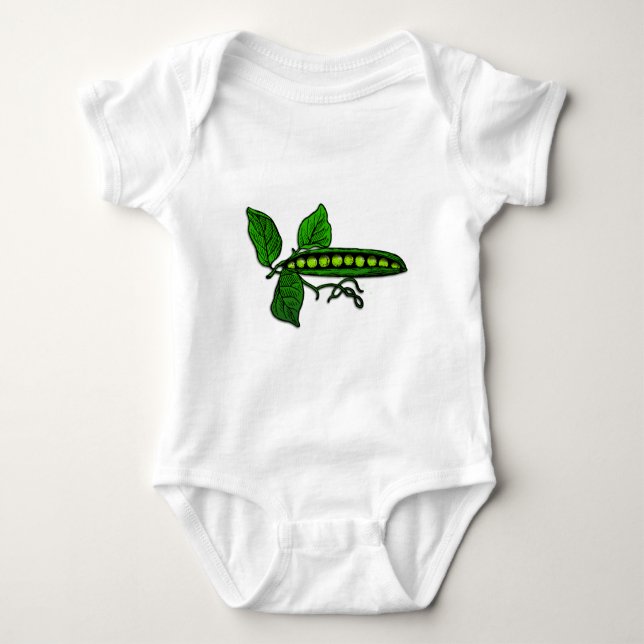 Trädgårds- gröna ärtapoder tee shirt (Framsida)