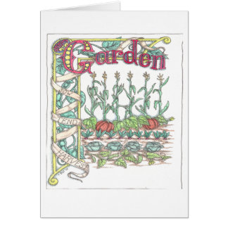 Trädgårds- grönsaker hälsningskort