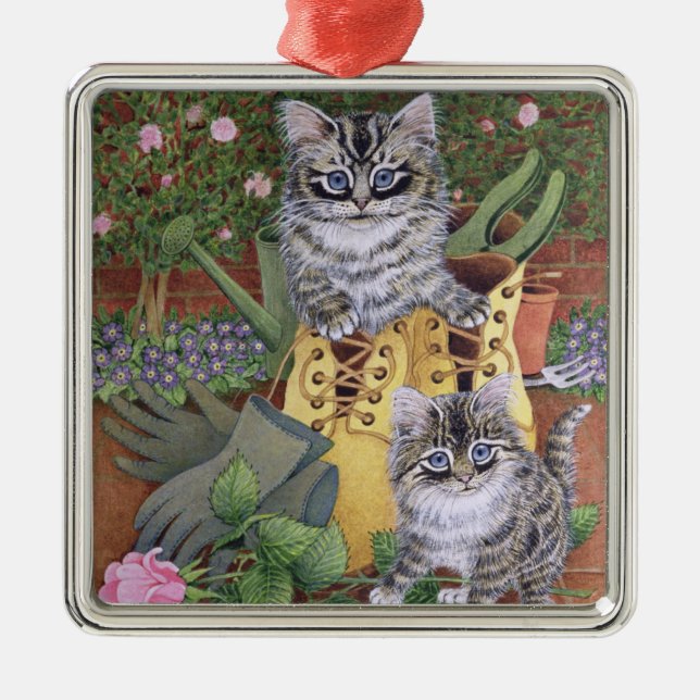 Trädgårds- hjälpredor julgransprydnad metall (Framsidan)