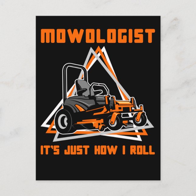 Trädgårds Humor för Gräsklippare Vykort (Framsida)