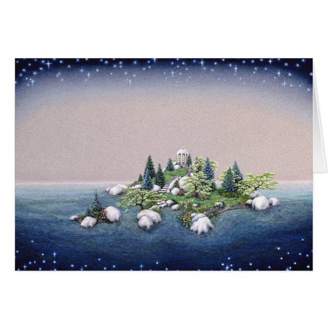 Trädgårds- Isle, vid Darlene P. Coltrain Hälsningskort (Framsidan Horizontal)