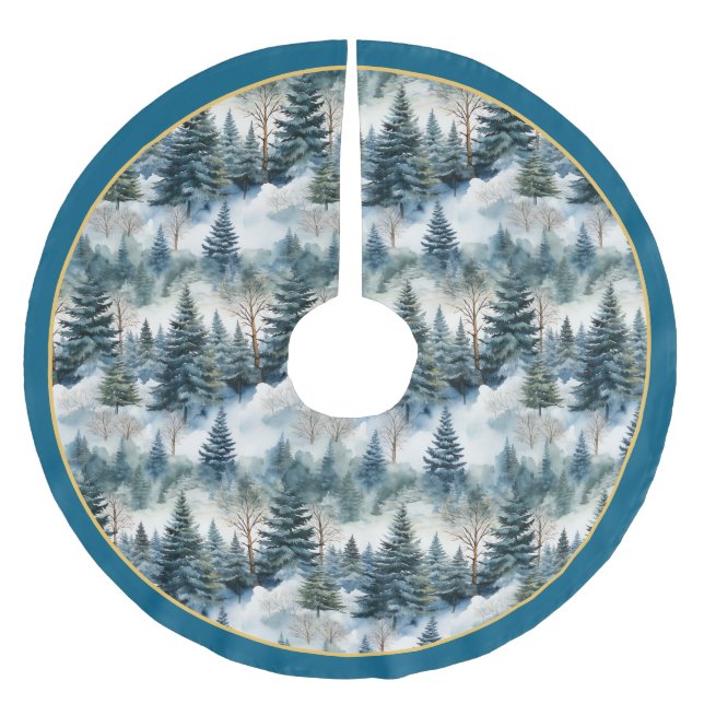 Trädgårds julmagisk trädskört julgransmatta borstad polyester (Framsidan)