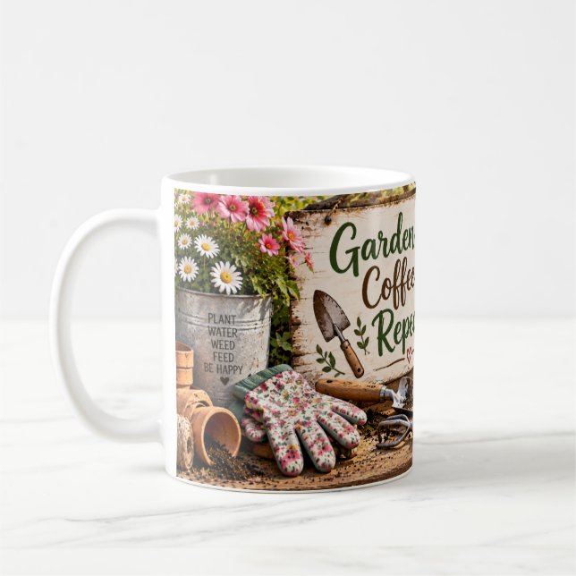Trädgårds kaffe upprepa trädgårdsmugg kaffemugg (Vänster)