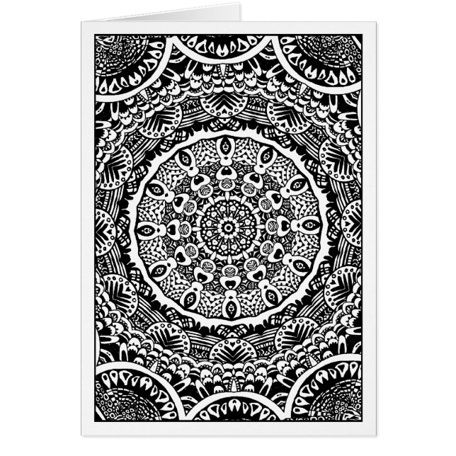 Trädgårds- Kaliedoscope 01 Hälsningskort (Framsidan)