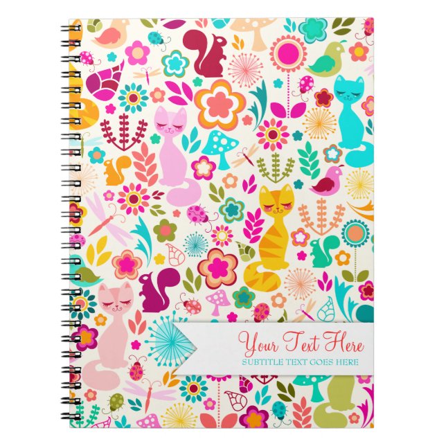 Trädgårds- kattunge anteckningsbok (Framsidan)