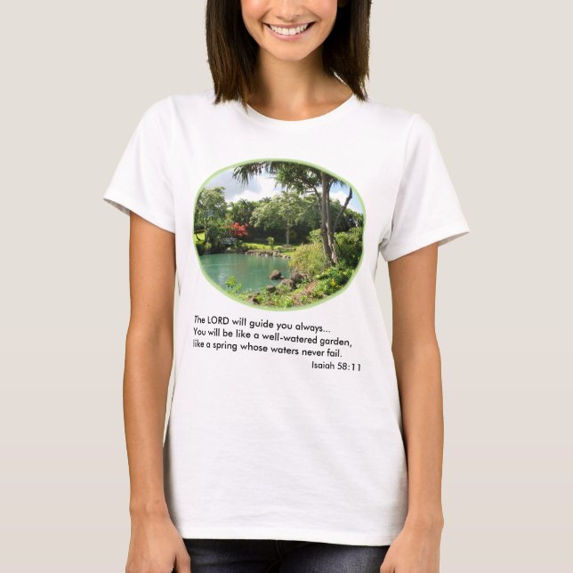 Trädgårds- kvinna för hawaiibo T-tröja w/Verse Tee (Framsida)