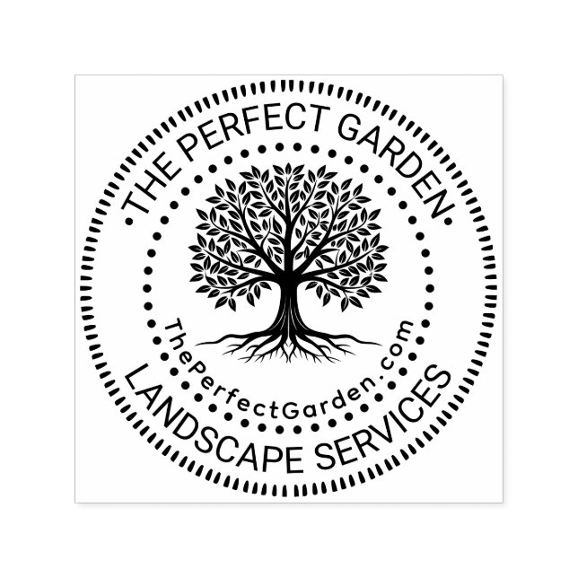 Trädgårds Landskapsarkitektur Tjänster Namn Initia Självfärgande Stämpel (Design)