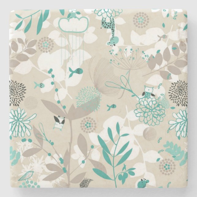 Trädgårds- mönster underlägg sten (Framsidan)