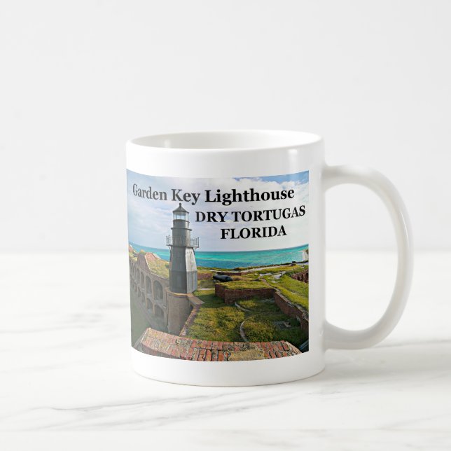 Trädgårds- nyckel- fyr, torra Tortugas, Florida Kaffemugg (Höger)