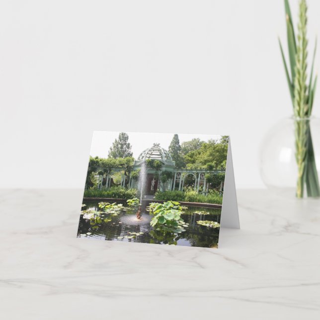 Trädgårds- oas Notecard Kort (Framsida)