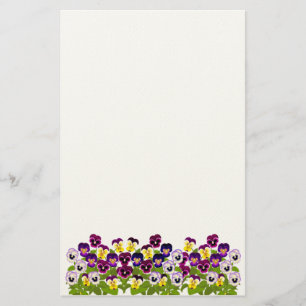 Trädgårds- Pansies & Violasbrevpapper Brevpapper