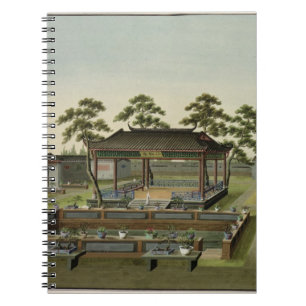 Trädgårds- plats, c.1820-40 (w/c på papper) 4 anteckningsbok med spiral