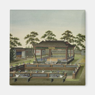 Trädgårds- plats, c.1820-40 (w/c på papper) 4 magnet