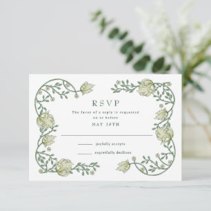 Trädgårds Sagobryllup RSVP-kort OSA Kort