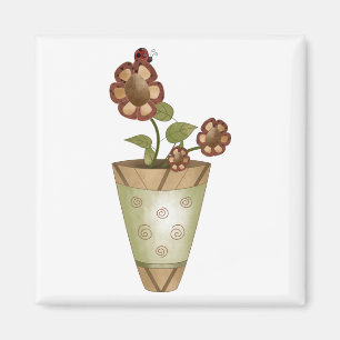 Trädgårds- samling ·, Inlagda blommor med Magnet
