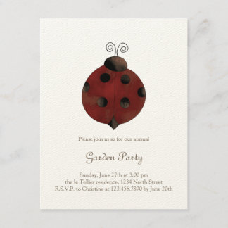 Trädgårds- samling ·, Nyckelpiga Inbjudningar