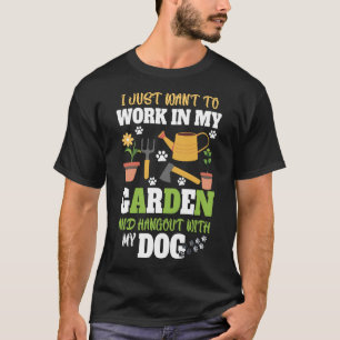 Trädgårds T-Shirt Hund Älskare Trädgårdsmästare Tr