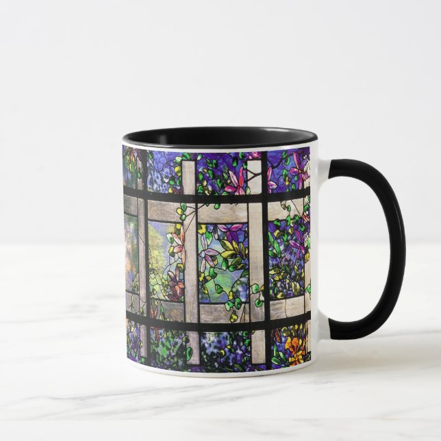 Trädgårds- Tiffany målat glassmugg Mugg (Höger)
