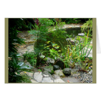 Trädgårds- uteplats hälsningskort