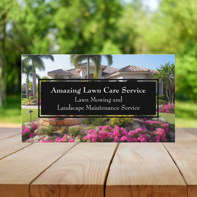 Trädgårdsanläggare för blommor och palmer visitkort (florida landscaper contractor business card)