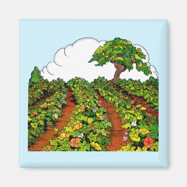 trädgårdsavtryck 1920-talet magnet (Framsidan)