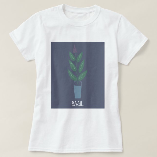 trädgårdsavtryck t shirt (Design framsida)