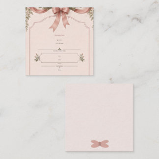 Trädgårdsband Floral Baby Shower-inbjudan Tilläggskort