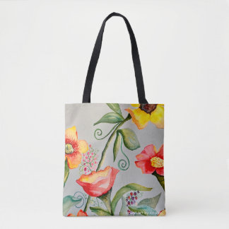 Trädgårdsblomma Totebag Tygkasse