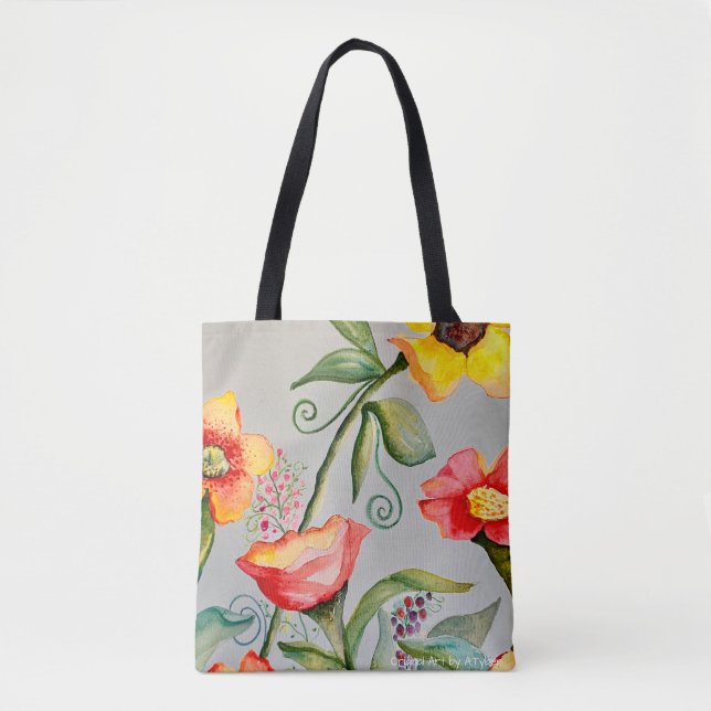 Trädgårdsblomma Totebag Tygkasse (Framsida)