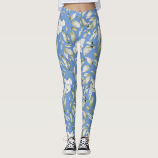 Trädgårdsblommig sömlös mönster leggings