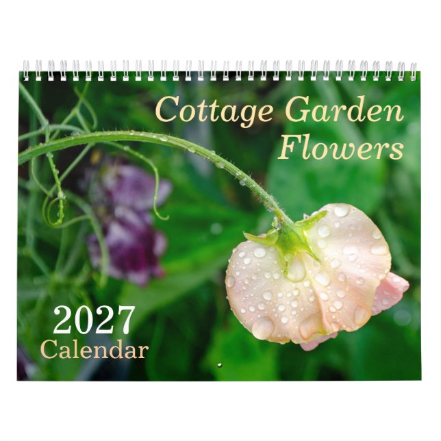 Trädgårdsblommor för Stugan 2027 Kalender (Omslag)