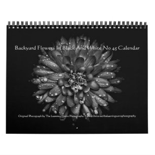Trädgårdsblommor i svart och vitt nr 45 kalender