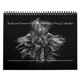 Trädgårdsblommor i svart och vitt nr 49 kalender