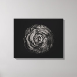 Trädgårdsblommor i svart och vitt nr 72 canvastryck