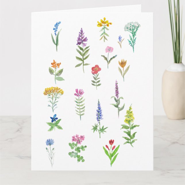 trädgårdsblommor vykort  (Framsida)