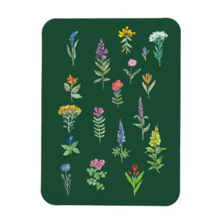 trädgårdsblommor vykort magnet
