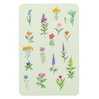 trädgårdsblommor vykort magnet