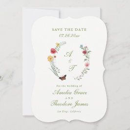 Trädgårdsbröllop Die Cut Save the Date-kort Inbjudningar