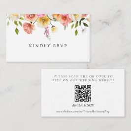 Trädgårdsbröllop RSVP QR-kod Svarskort Tilläggskort