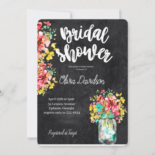 Trädgårdsbröllopsfest Petal Port Inbjudningar (Framsida)