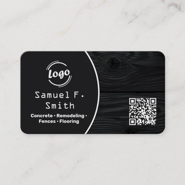 Trädgårdsdäck och Staket Anpassad QR Visitkort (Framsida)