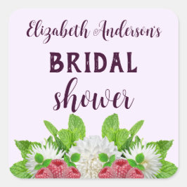 Trädgårdsdahlia Bröllopsfest Fyrkantigt Klistermärke