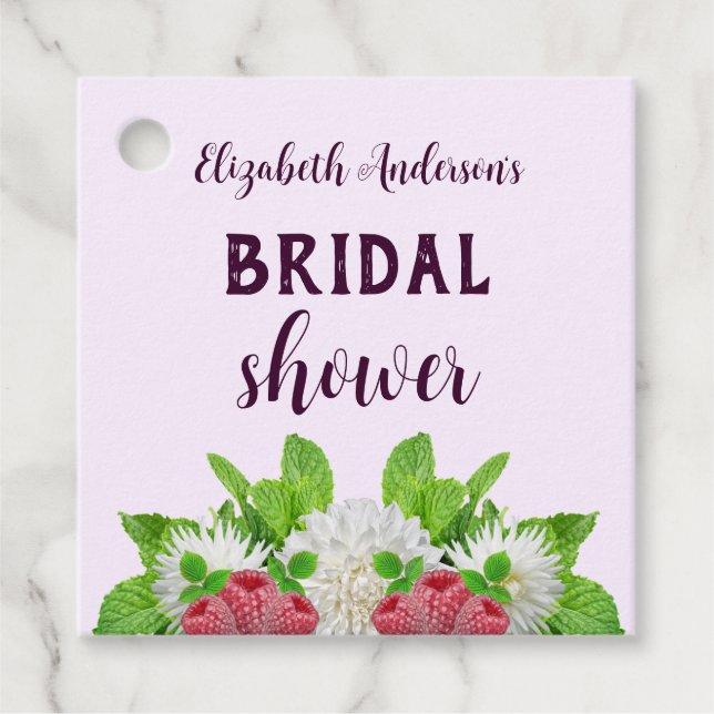 Trädgårdsdahlia Bröllopsfest Gåvor Etiketter (Framsida)