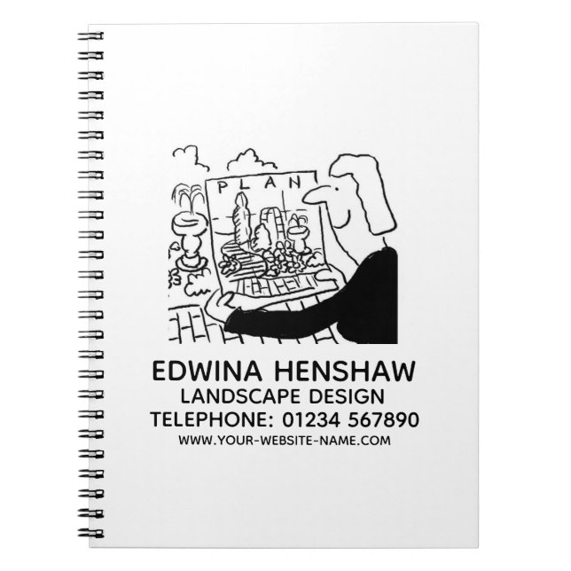 Trädgårdsdator och liggande design - bärbar dator  anteckningsbok (Framsidan)