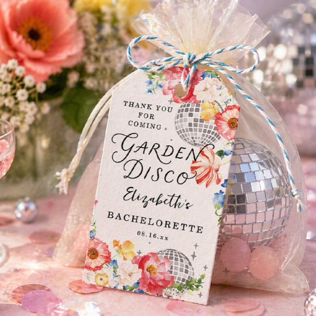 Trädgårdsdisco Möhippa Tack Presentetikett (Skapare uppladdad)